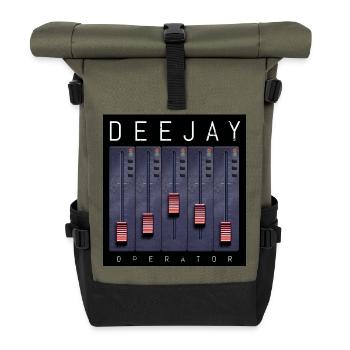 Conception du Fader de l’opérateur Deejay - Sac à dos roll top - olive/noir - Devant