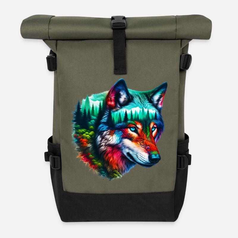 Wolf - Rolltop Rucksack - Olive/Schwarz