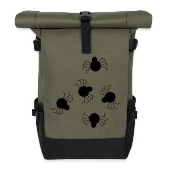 Costume d’Halloween T-shirt Halloween Araignée Noir - Sac à dos roll top - olive/noir - Devant