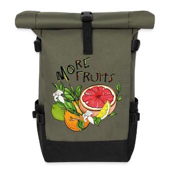 Plus de fruits - Sac à dos roll top - olive/noir - Devant