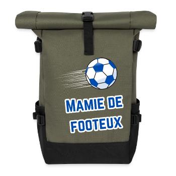 Tee-Shirt Mamie Supporter Footeux - Sac à dos roll top - olive/noir - Devant