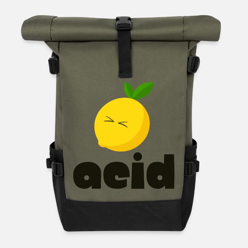SÄURE - Rolltop Rucksack - Olive/Schwarz