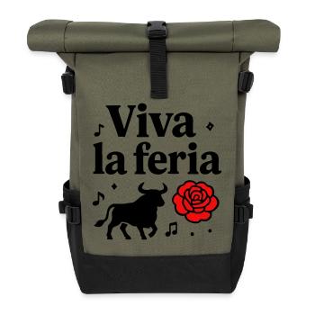 Motif Vive La Féria Taureau Banda Sud-Ouest - Sac à dos roll top - olive/noir - Devant