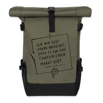 Thomas Edison Schaltkreis - Rolltop Rucksack - Olive/Schwarz - Vorne