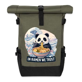 Bol de nouilles ramen panda - Sac à dos roll top - olive/noir - Devant