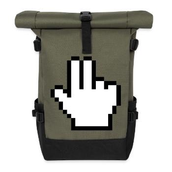Maushand 2 Finger - Rolltop Rucksack - Olive/Schwarz - Vorne