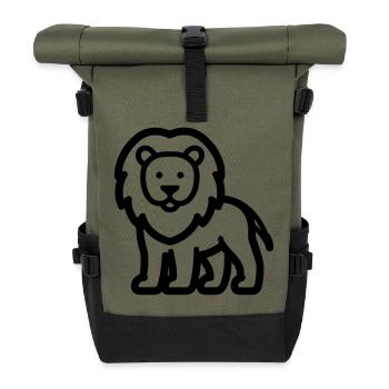 lion - Sac à dos roll top - olive/noir - Devant