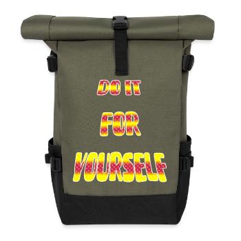 Fais-le étoile - Sac à dos roll top - olive/noir - Devant