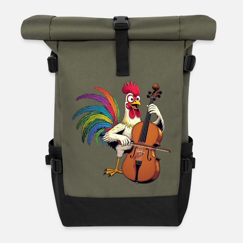 Hahn Musician - Roll Top Backpack - olive/black
