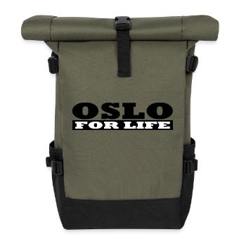 Oslo for life - Roll Top Backpack - olive/black - Front
