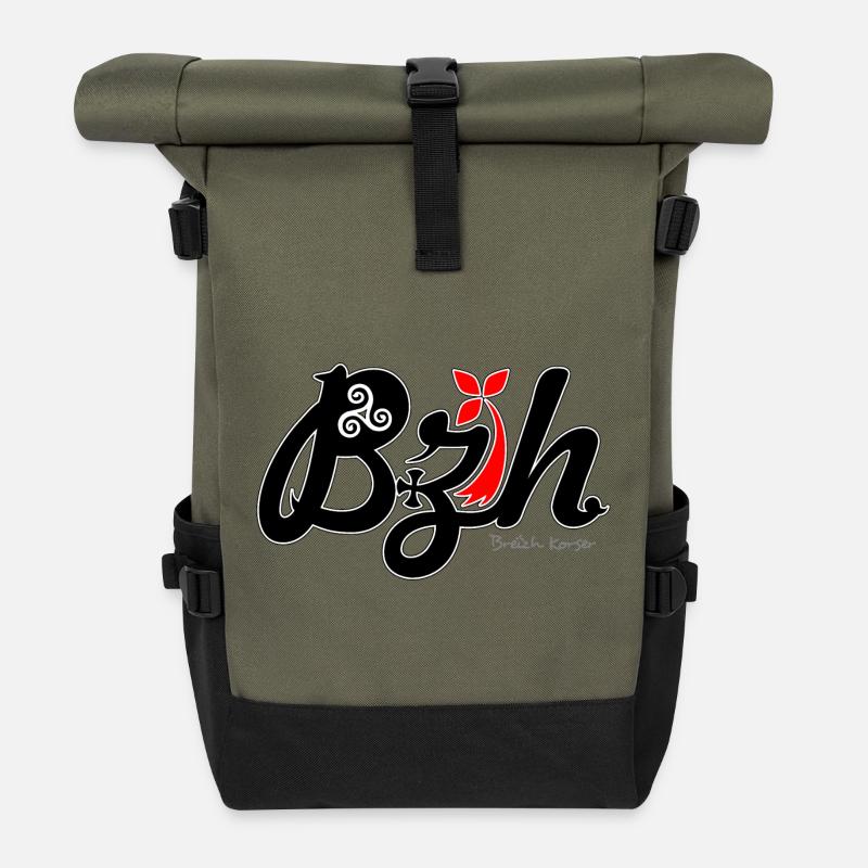 Bzh - Rolltop Rucksack - Olive/Schwarz
