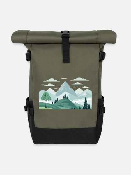 Gebirge - Rolltop Rucksack - Olive/Schwarz