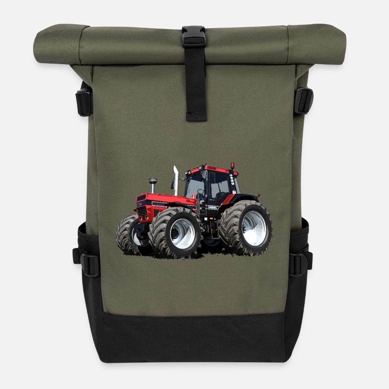 Power Traktor Legende - Rolltop Rucksack - Olive/Schwarz