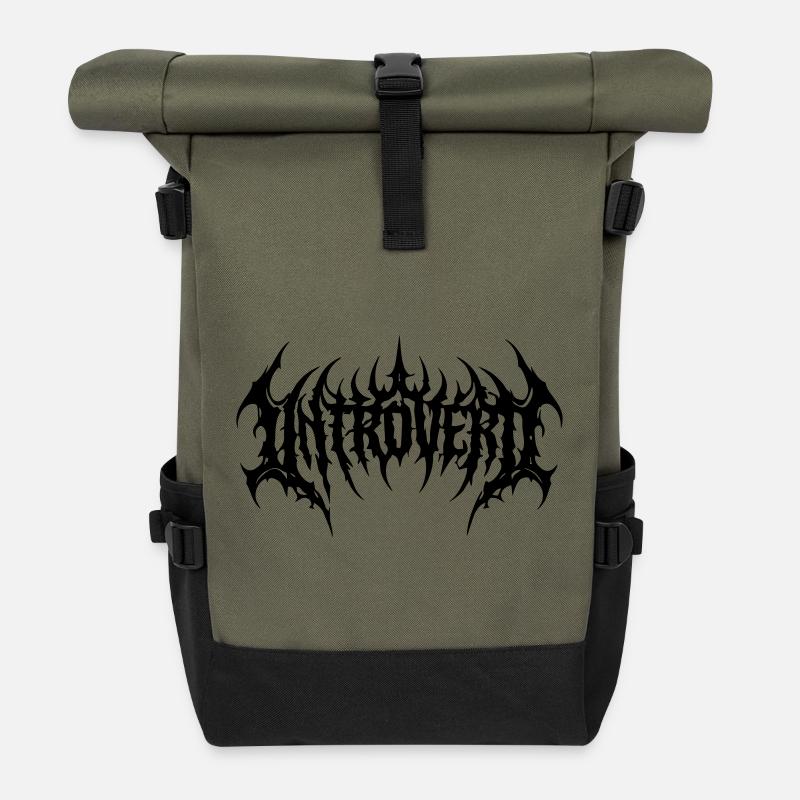 introvertiert - Rolltop Rucksack - Olive/Schwarz