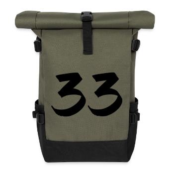 33 - Rolltop Rucksack - Olive/Schwarz - Vorne