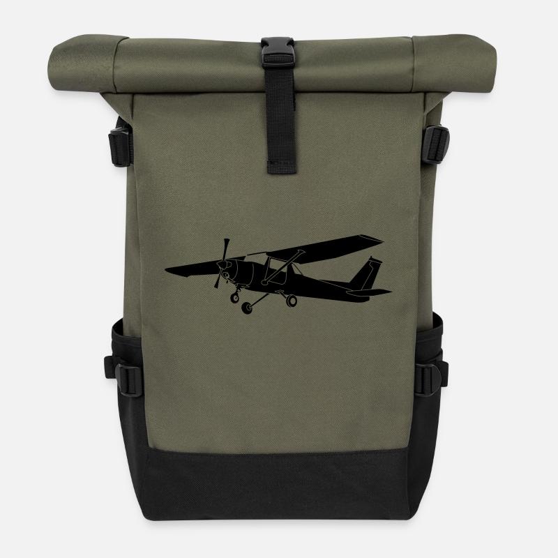 cessna152 - Rolltop Rucksack - Olive/Schwarz