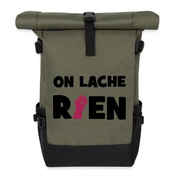 On lâche rien ! - Sac à dos roll top - olive/noir - Devant