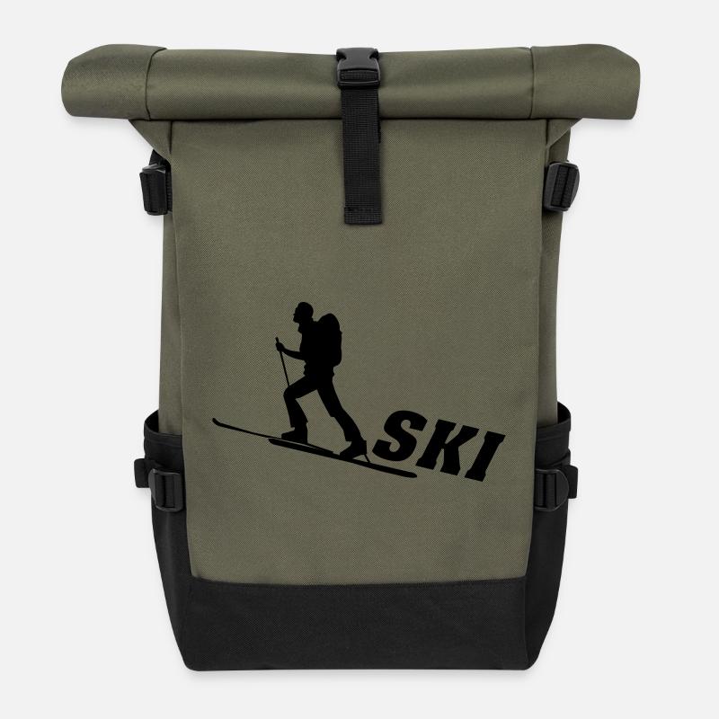 Skilanglauf - Rolltop Rucksack - Olive/Schwarz