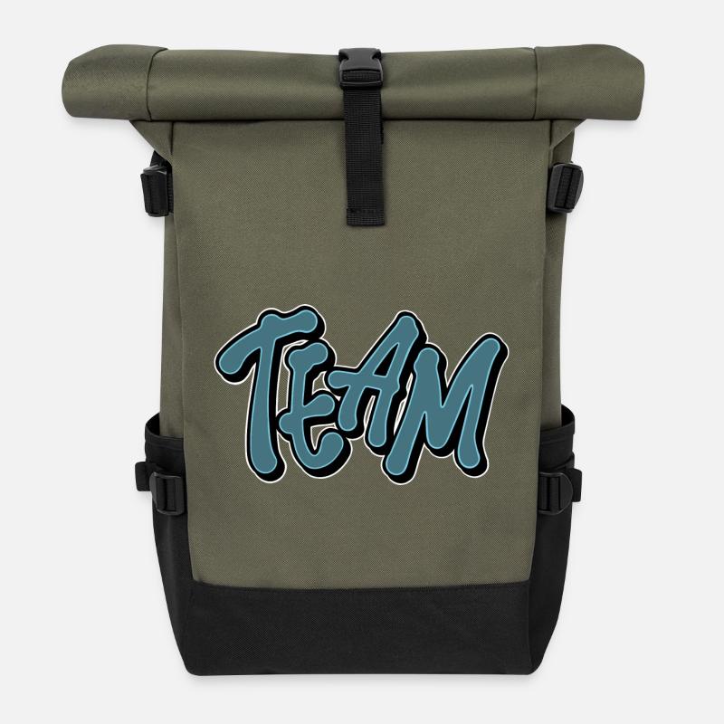 Team - Rolltop Rucksack - Olive/Schwarz