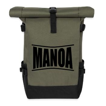 t-shirt name Manoa t-shirt gift idea - Roll Top Backpack - olive/black - Front