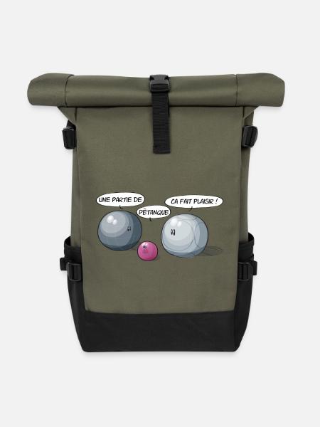 Ein Boule - Rolltop Rucksack - Olive/Schwarz
