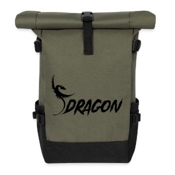 Dragon - Drache - Rolltop Rucksack - Olive/Schwarz - Vorne