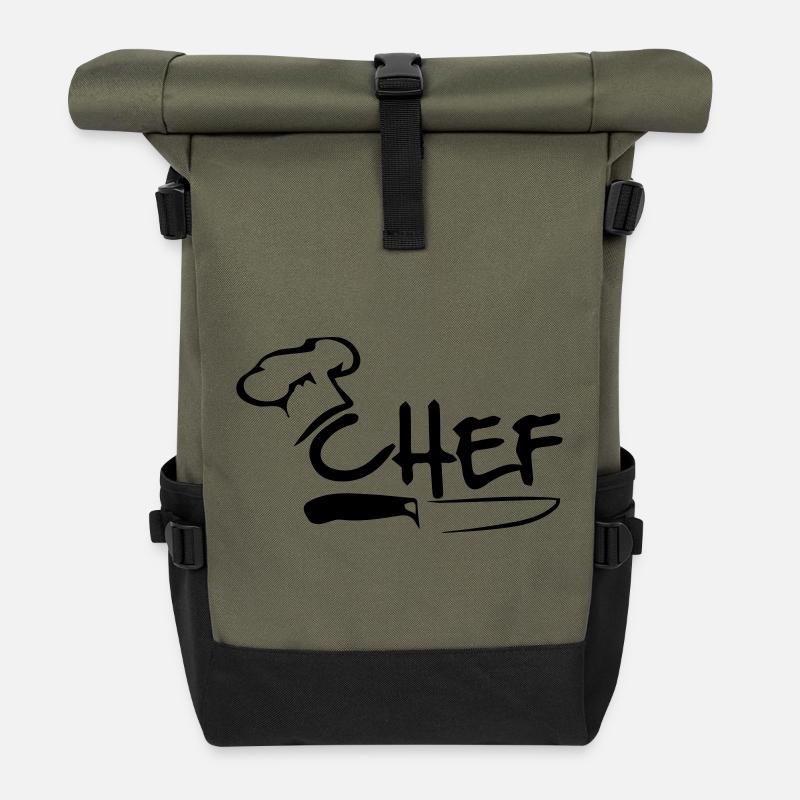 Chefkoch - Rolltop Rucksack - Olive/Schwarz