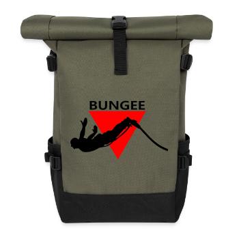 Bungee jumping - Roll Top Backpack - olive/black - Front