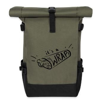 It's a wrap - Roll Top Backpack - olive/black - Front