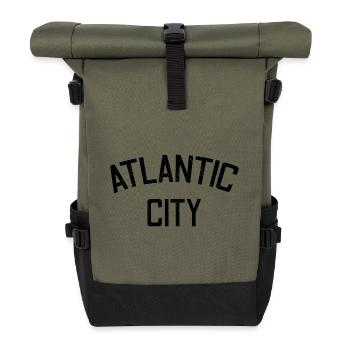 Atlantic City - Est. 1854 - New Jersey - USA - Rolltop Rucksack - Olive/Schwarz - Vorne