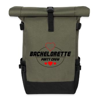 Bachelorette Party Crew - Rolltop Rucksack - Olive/Schwarz - Vorne