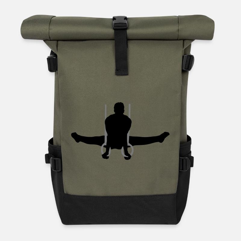 Gymnastik - Rolltop Rucksack - Olive/Schwarz