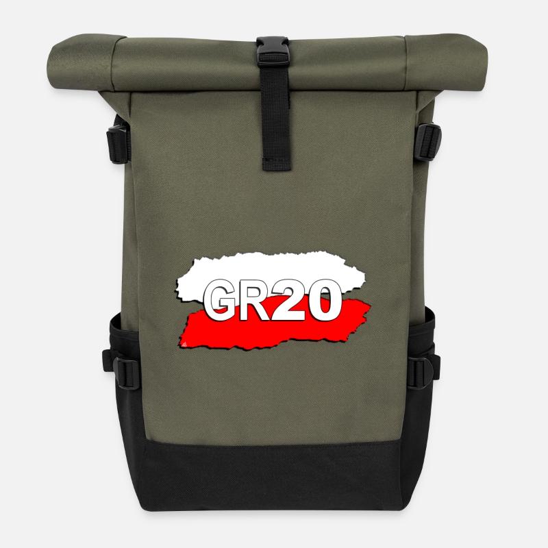 LOGO GR 20 - Rolltop Rucksack - Olive/Schwarz