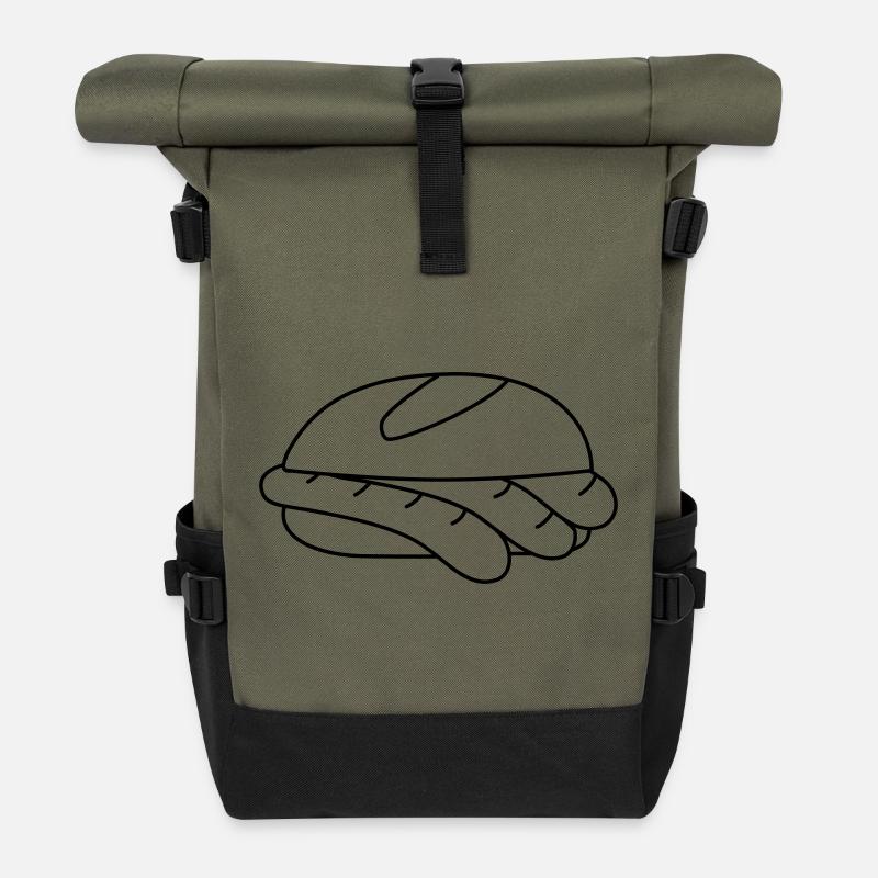 Drei im Weggla - Rolltop Rucksack - Olive/Schwarz