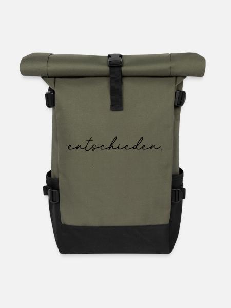 entschieden - Rolltop Rucksack - Olive/Schwarz