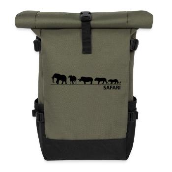 The big five - Rolltop Rucksack - Olive/Schwarz - Vorne