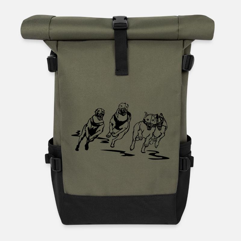 Whippets - Rolltop Rucksack - Olive/Schwarz