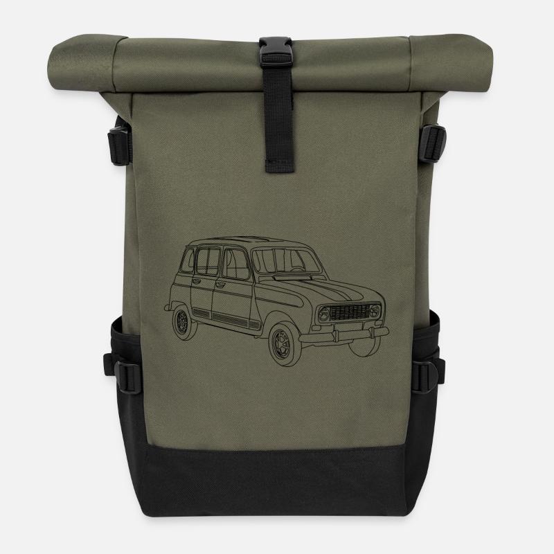Der 4L - Rolltop Rucksack - Olive/Schwarz