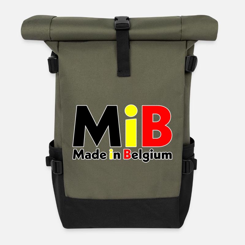 MiB — Made in Belgium Version 2024 - Rolltop Rucksack - Olive/Schwarz