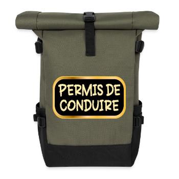 Driver's license - Roll Top Backpack - olive/black - Front
