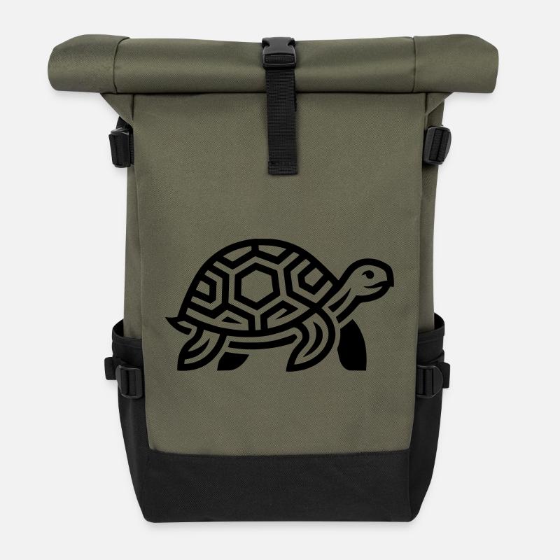 Schildkröte - Rolltop Rucksack - Olive/Schwarz