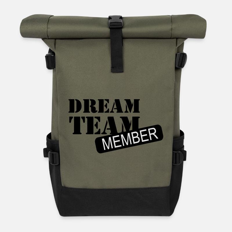 6061912 121196980 dreamteam - Rolltop Rucksack - Olive/Schwarz