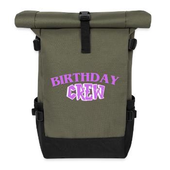 Birthday Crew - Roll Top Backpack - olive/black - Front