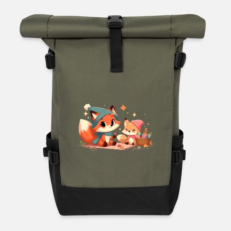 Fox Autumn 11 - Roll Top Backpack - olive/black