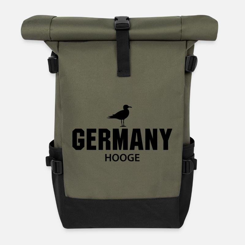 Hooge GERMANY - Roll Top Backpack - olive/black