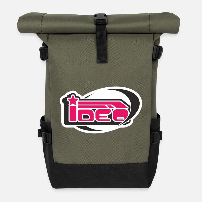 Die Idee von y2k - Rolltop Rucksack - Olive/Schwarz