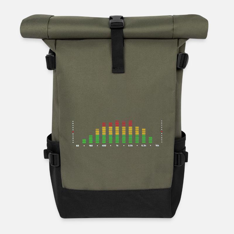 Impulsion d’égaliseur arc-en-ciel - Sac à dos roll top - olive/noir
