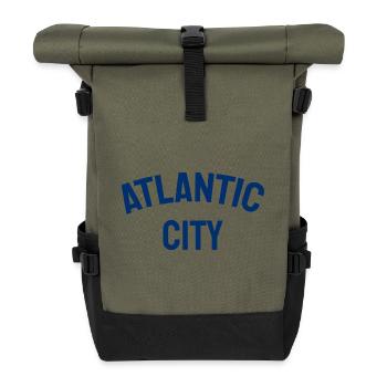 Atlantic City - Est. 1854 - New Jersey - USA - Rolltop Rucksack - Olive/Schwarz - Vorne