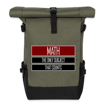 Les mathématiques La seule matière qui compte Nerd Mathe Logo - Sac à dos roll top - olive/noir - Devant