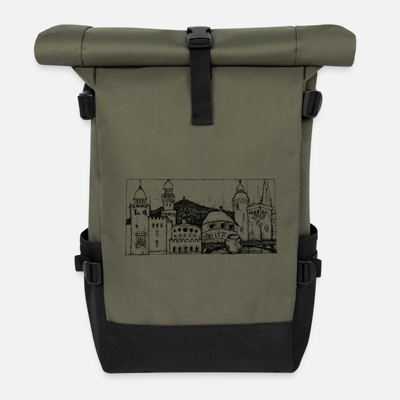 Görlitz Skyline - Rolltop Rucksack - Olive/Schwarz